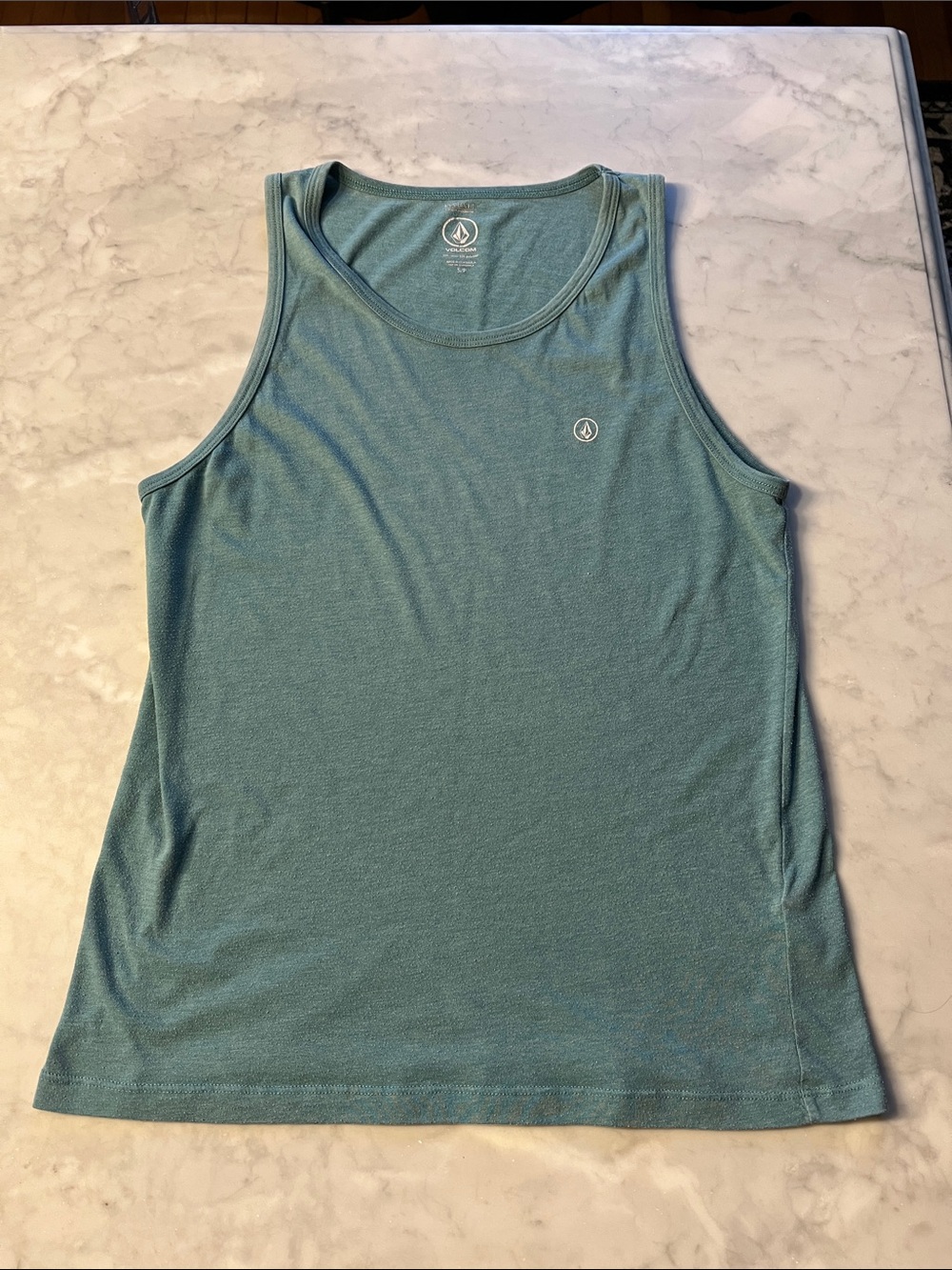 Volcom Modern Fit Mens Tank. Small. Teal. 50/50 cotton polyester